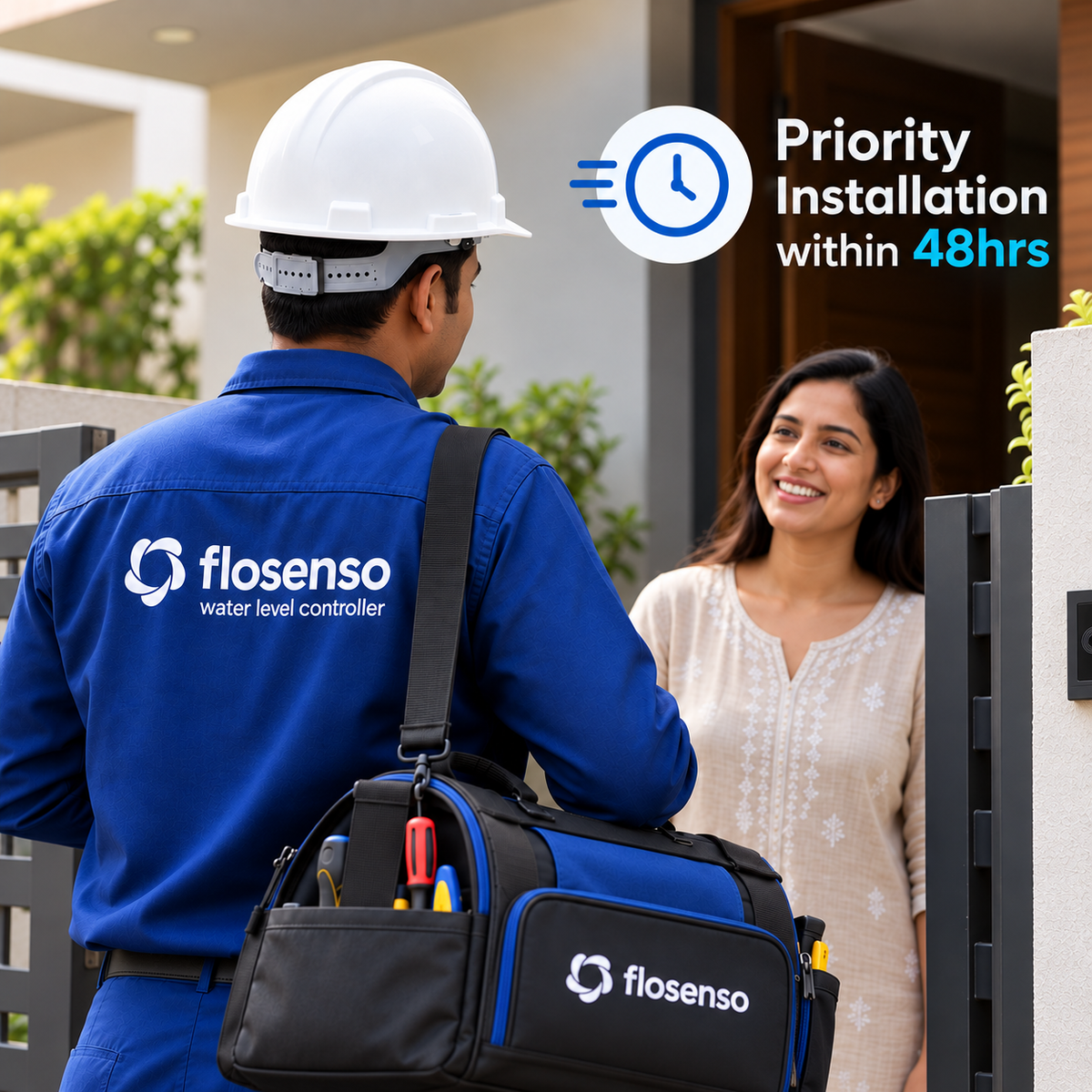Priority Installation by Certified Flosenso Technician
